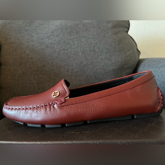 Gucci Qardaha Deep Carminio (Deep Red) Moccasin Loafers Size 40 - Picture 5 of 5